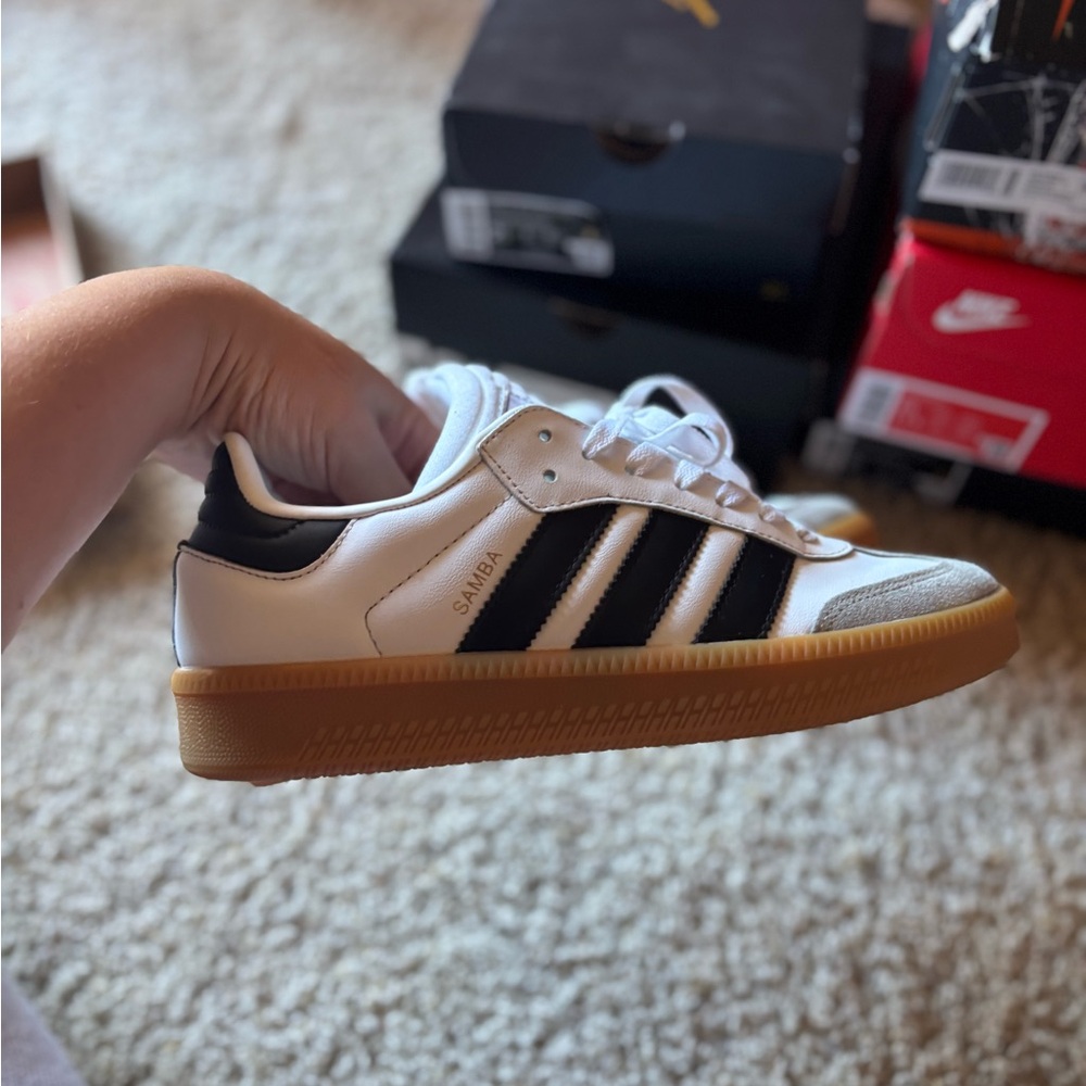 Adidas Samba White and Black with Gum Sole - Picture 6 of 10